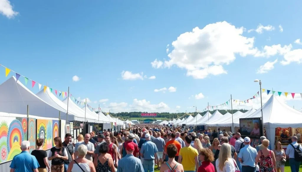 Image of a vibrant arts festival in Ulster, Ireland