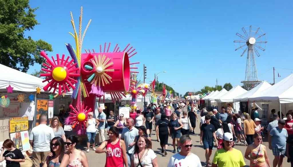 Image of a vibrant arts festival in Washington, Missouri