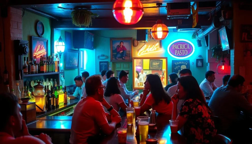 Image of a vibrant bar scene in Pachuca