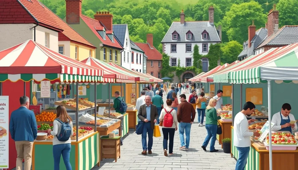 Image of a vibrant food festival in Munster, Ireland