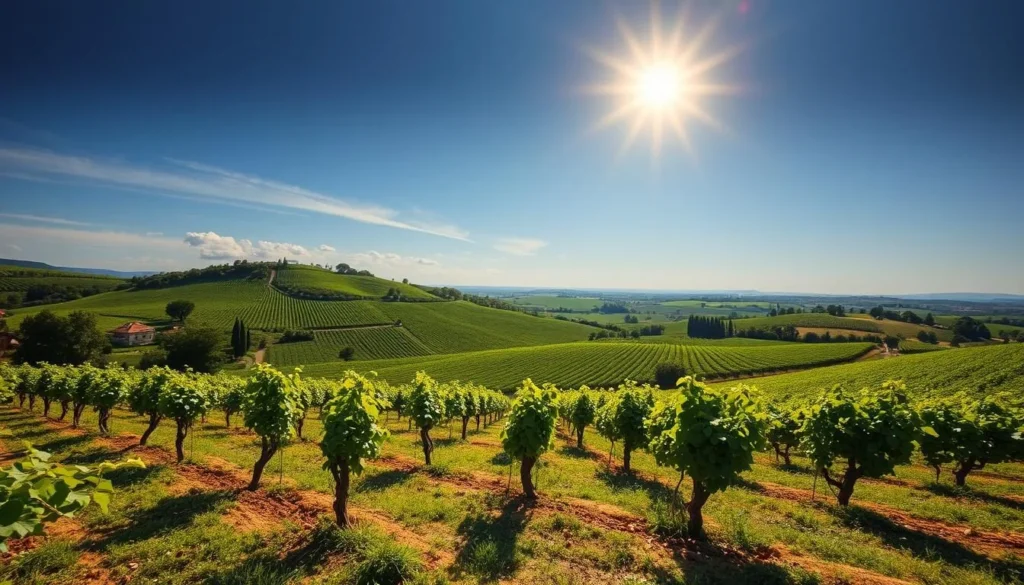 Image of a vineyard in Occitanie, France
