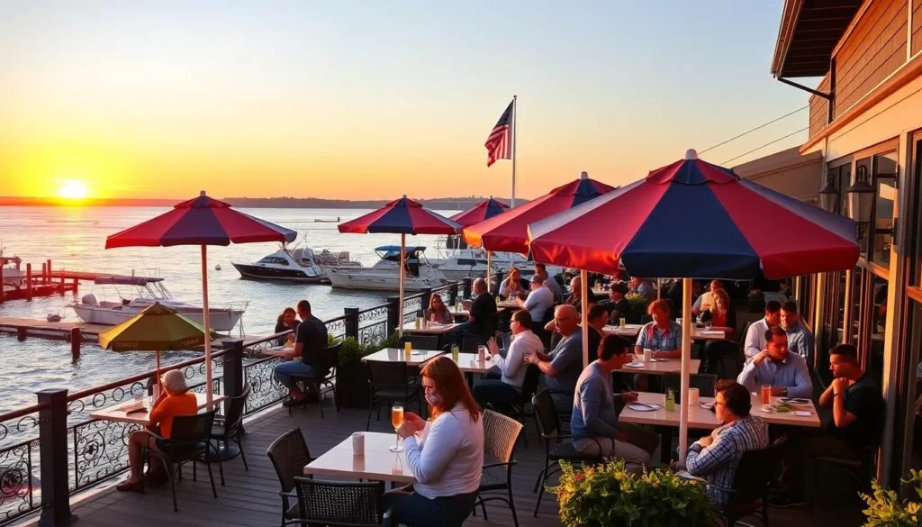 Image of a waterfront restaurant in Sandusky
