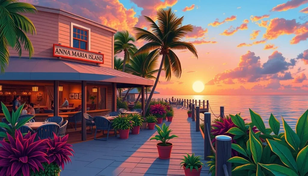 Image of a waterfront restaurant on Anna Maria Island