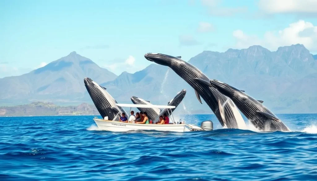 Image of a whale watching tour in Moorea