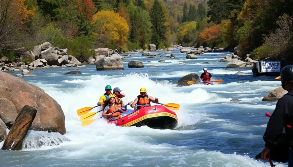 Image of a whitewater rafting adventure on the Trinity River