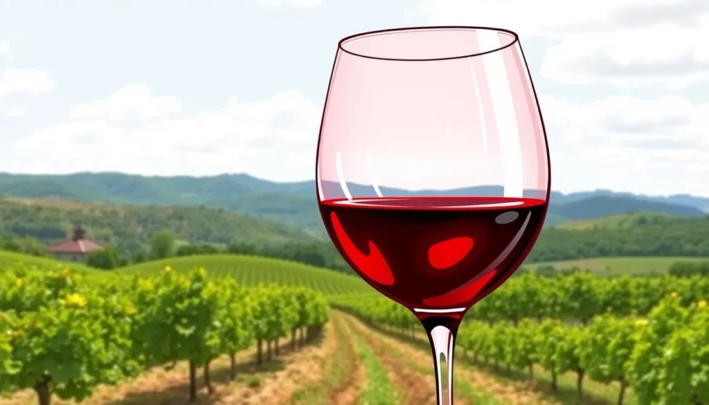 Image of a wine glass with a local Jim Thorpe vineyard's wine