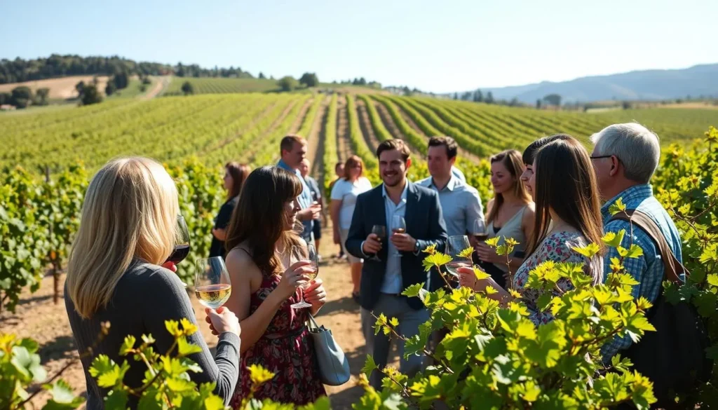 Image of a wine tasting tour at a Paso Robles vineyard