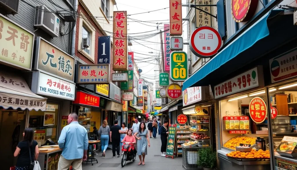 Image of an ethnic food neighborhood in New Jersey