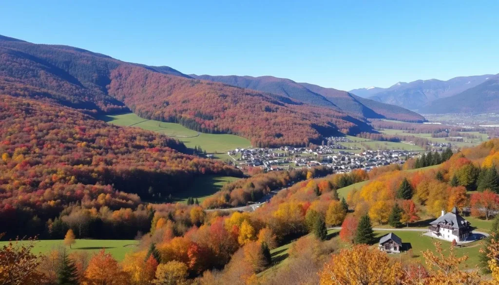 Image of autumn foliage in the Swiss countryside