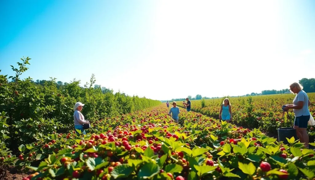 Image of berry picking farms Ozark MO