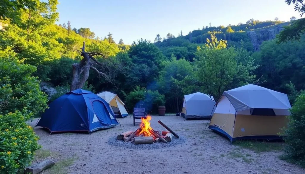 Image of camping site at John Bryan State Park