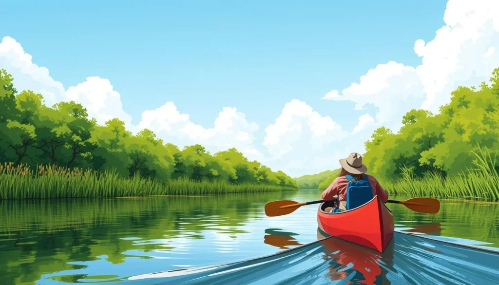 Image of canoeing in the Meadowlands, New Jersey