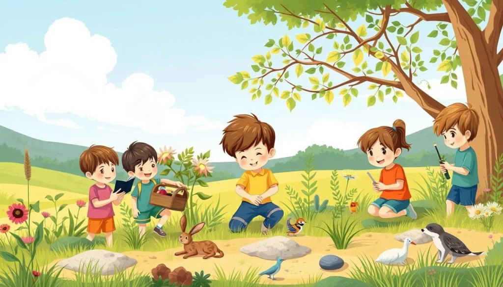Image of children participating in a nature program