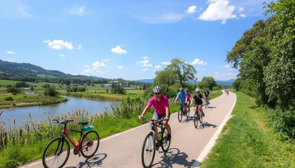 Image of cyclists on the Great Western Greenway