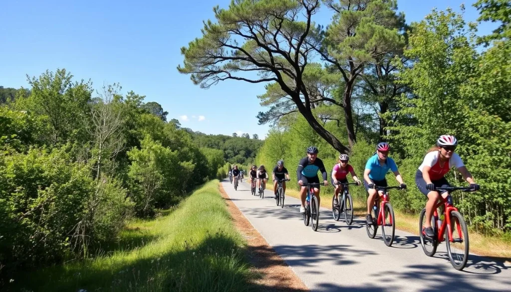 Image of cyclists riding on Pine Creek Rail Trail