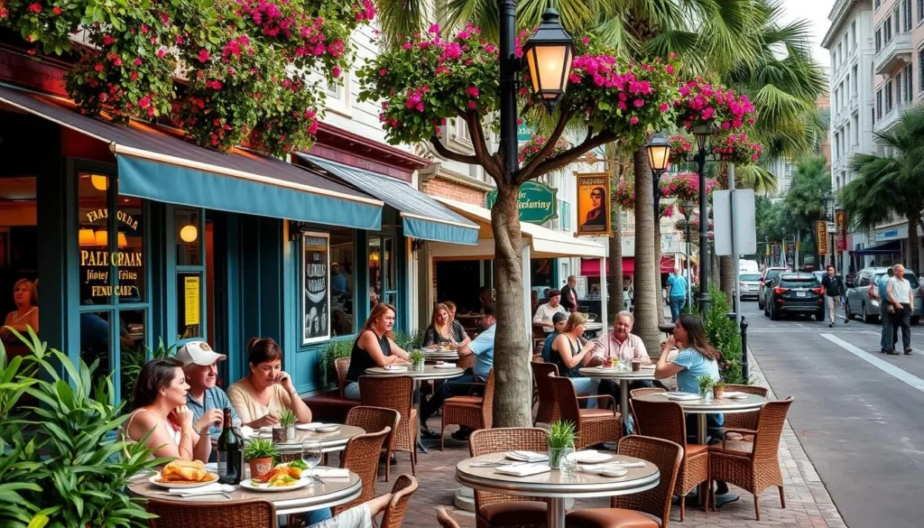 Image of downtown Pensacola dining