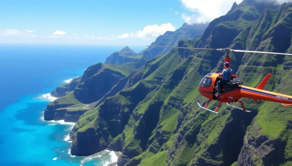 Image of helicopter tour over Na Pali Coast