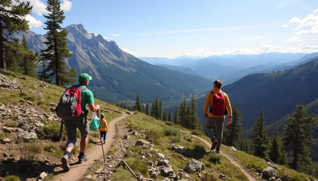 Image of hikers on the Continental Divide Trail near Butte, Montana