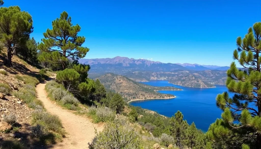 Image of hiking trails around Lake Isabella