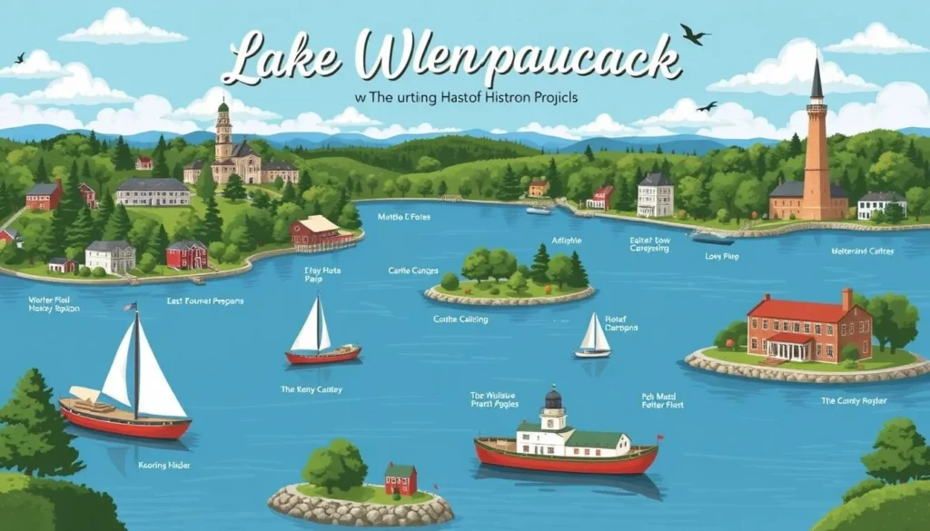 Image of historical attractions around Lake Wallenpaupack