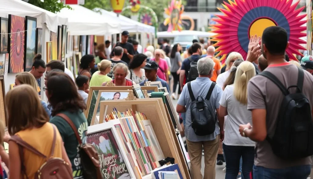 Image of local artists at Gresham Arts Festival