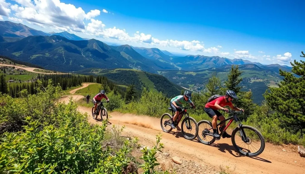 Image of mountain bikers at Summit Bike Park