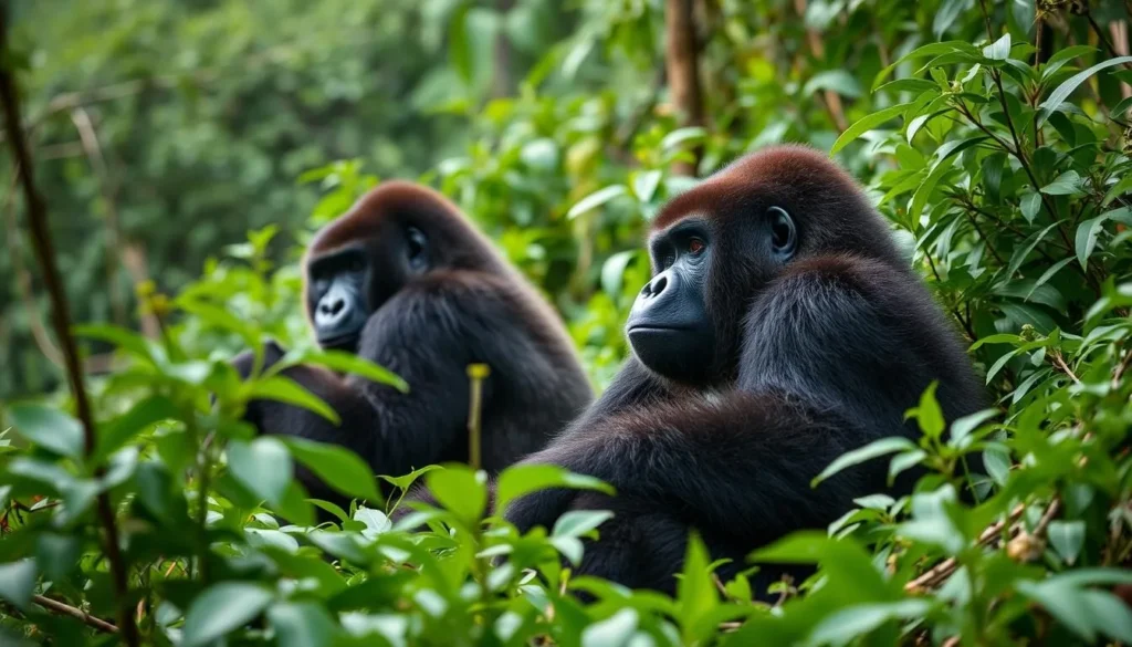 Image of mountain gorillas in Virunga National Park
