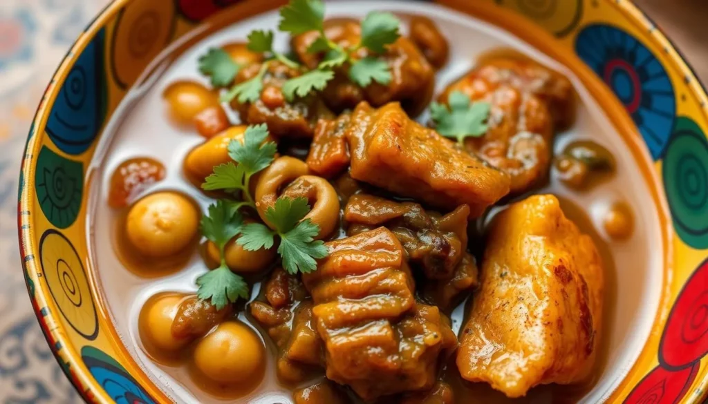 Image of ndolé, a traditional Cameroonian bitter leaf stew