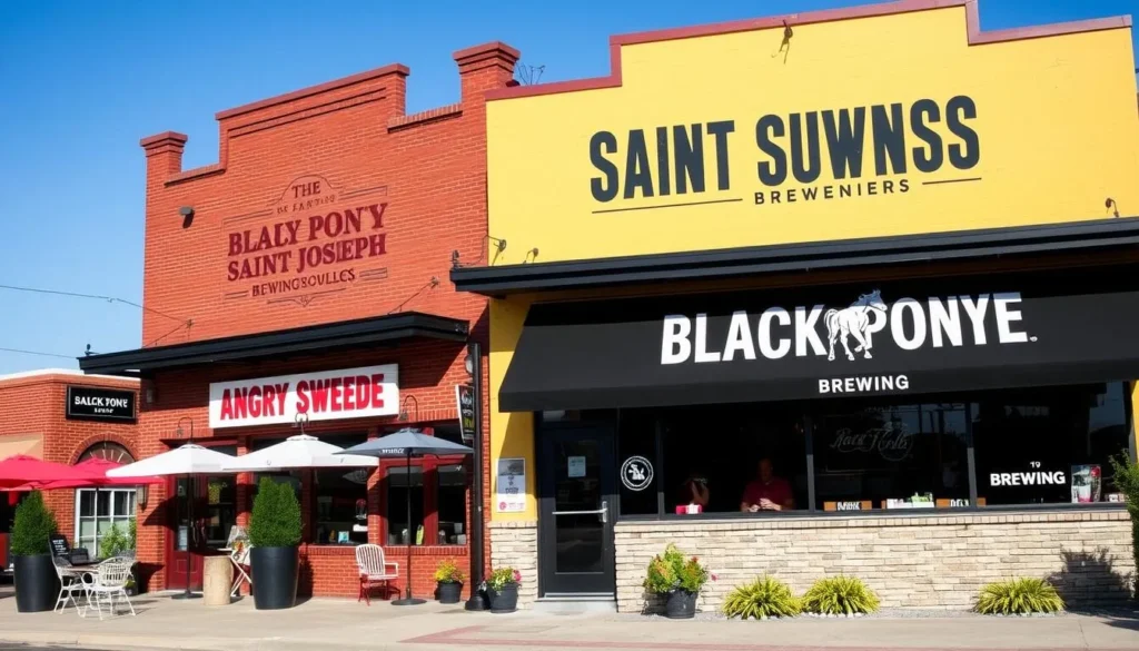 Image of other notable breweries in Saint Joseph, such as The Angry Swede or Black Pony Brewing