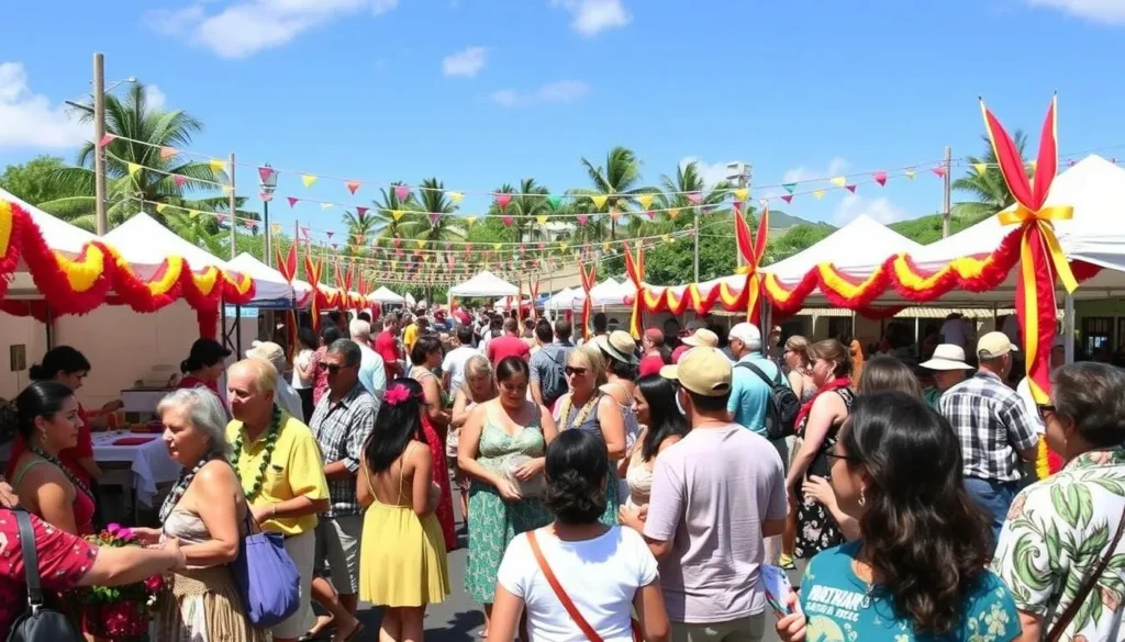 Image of people celebrating at the Koloa Plantation Days Festival