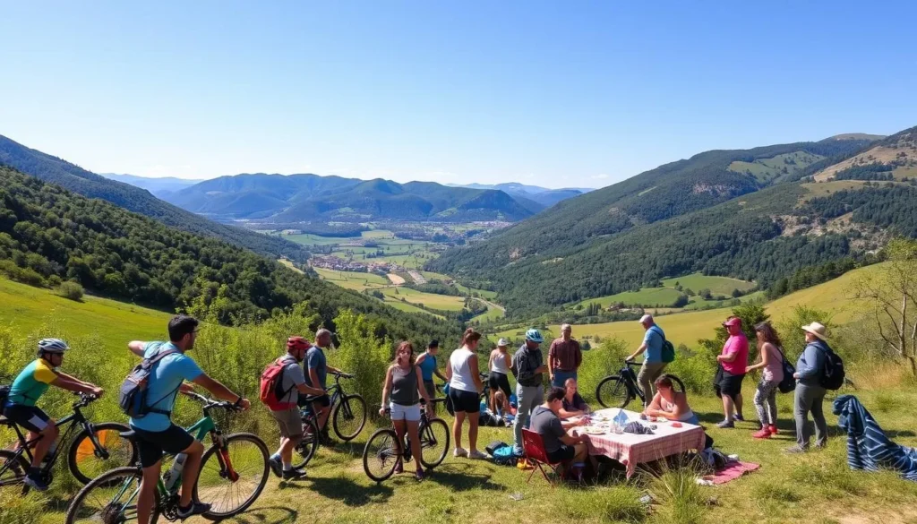 Image of people enjoying outdoor activities in the Rhône Valley