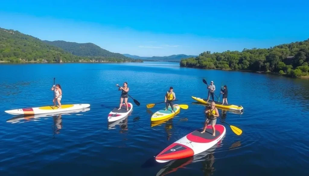 Image of people enjoying paddleboarding on Lagoon Valley Lake