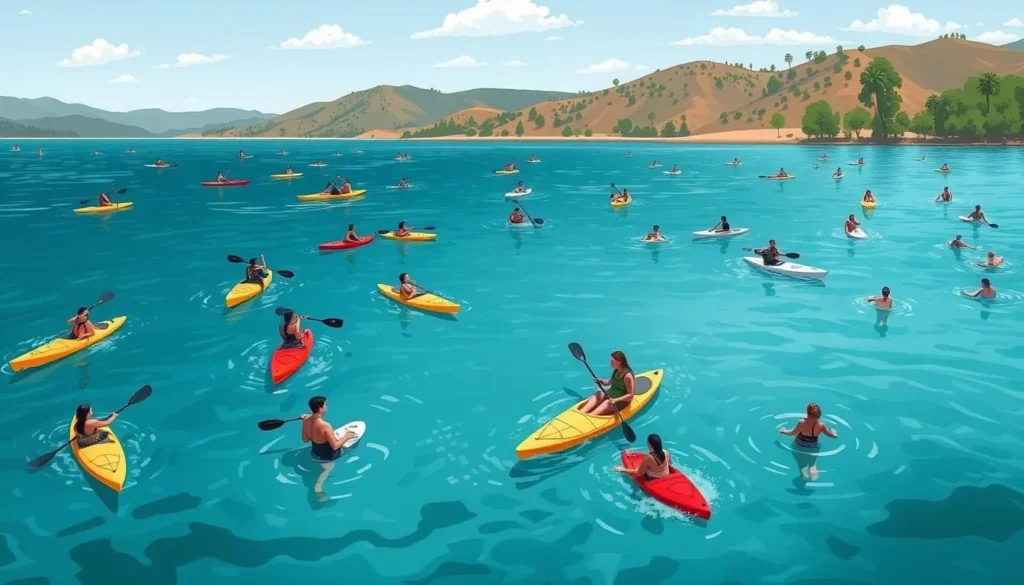 Image of people enjoying water activities at Santa Clara County reservoirs