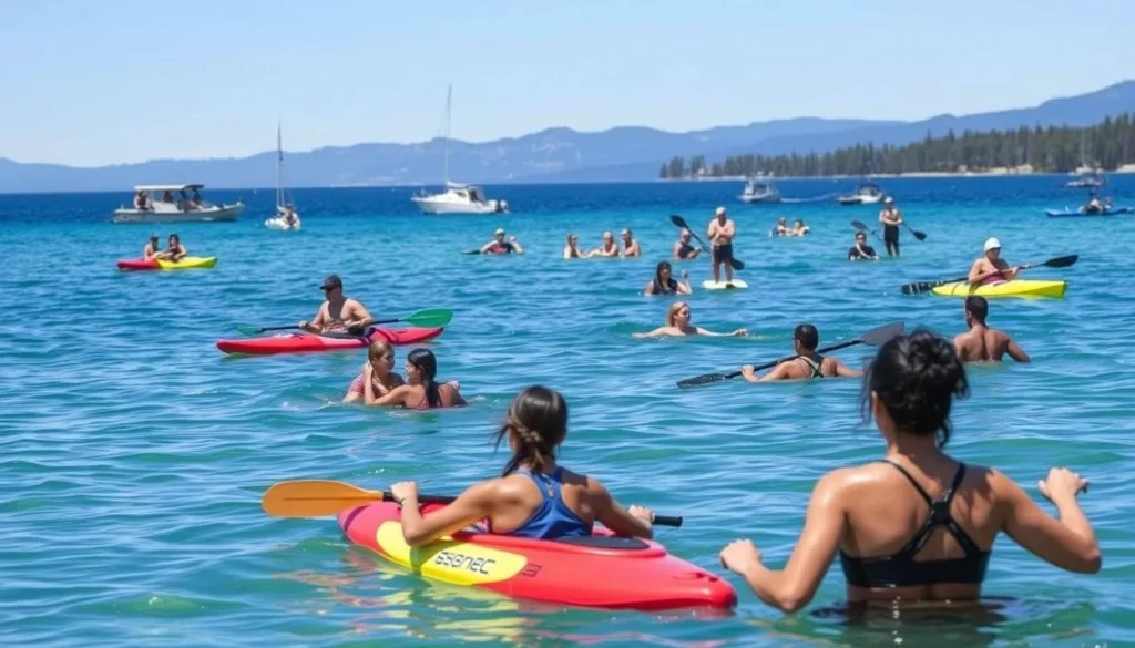 Image of people enjoying water activities on Lake Tahoe