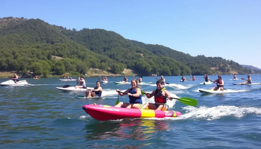 Image of people enjoying water sports at Lake Nacimiento