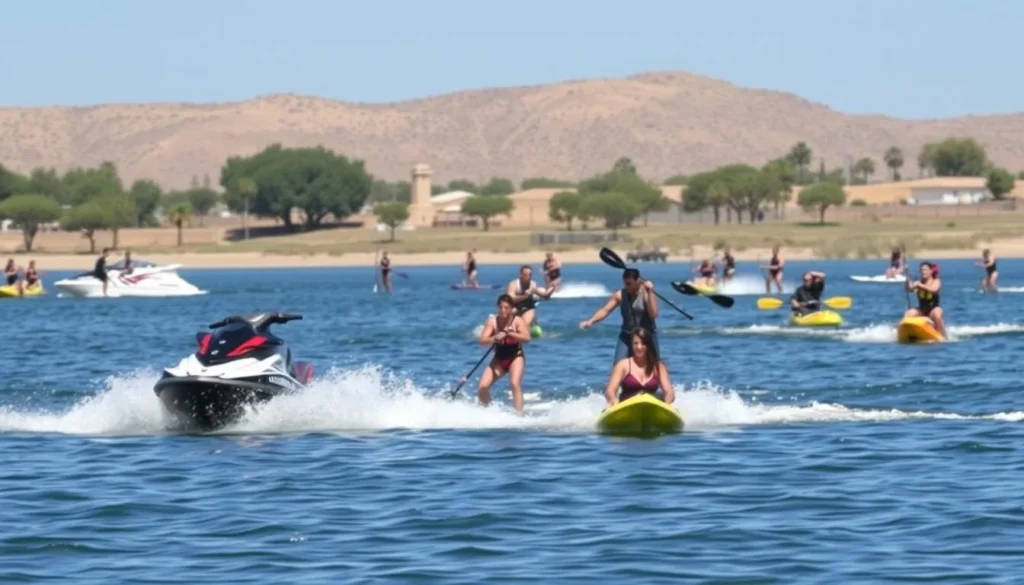 Image of people enjoying water sports on Lake Perris
