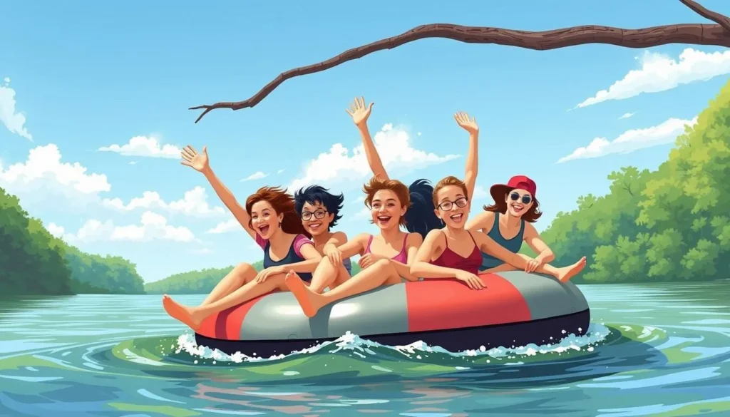 Image of people tubing down the Delaware River