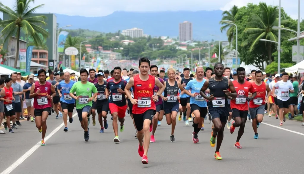 Image of runners participating in the Honiara Marathon