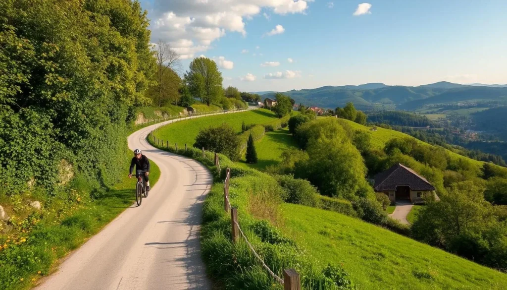 Image of scenic cycling routes in Brianza