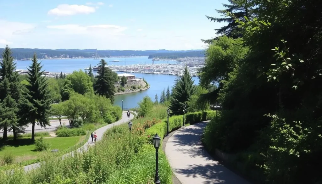 Image of the Astoria Riverwalk Trail along the Columbia River