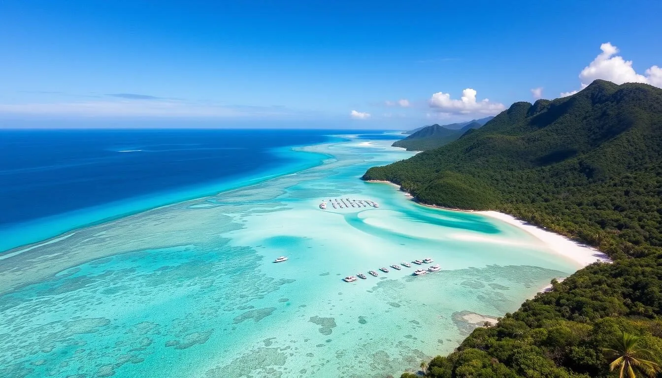 Image of the Gambier Islands' pristine beaches and crystal-clear waters