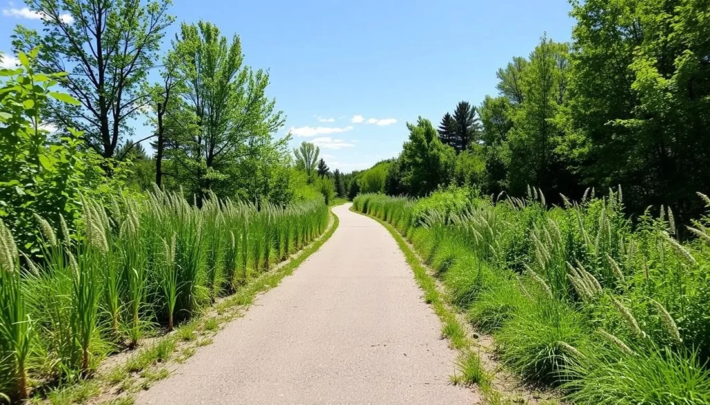 Image of the Greenway Trail in Grand Forks during a sunny day