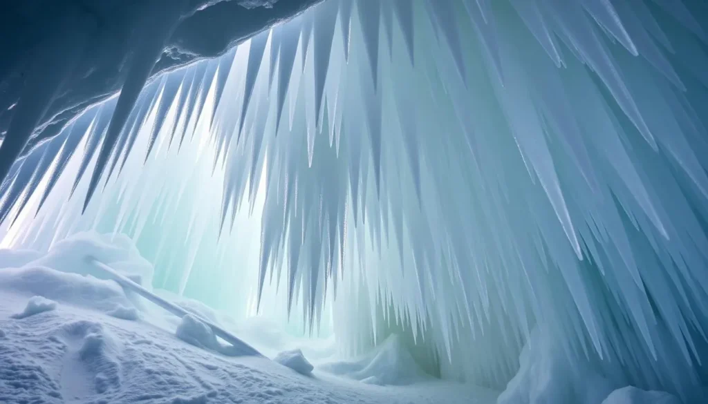 Image of the Ice Castles in North Woodstock, New Hampshire