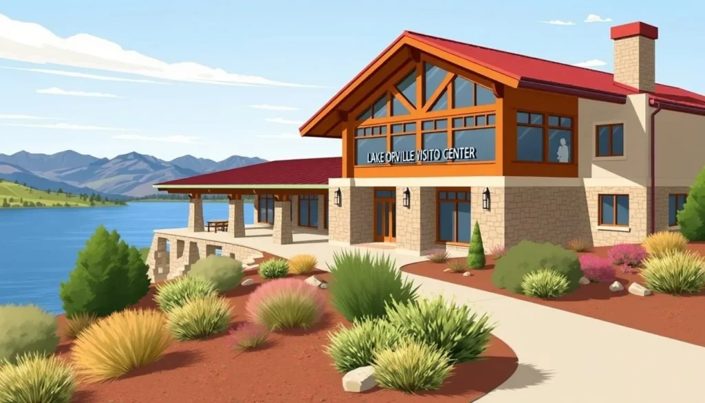 Image of the Lake Oroville Visitor Center building