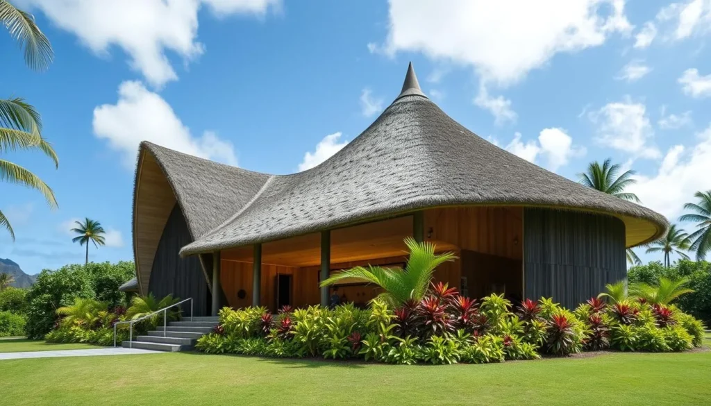 Image of the Museum Ua Pou building in Ua Pou Island, French Polynesia