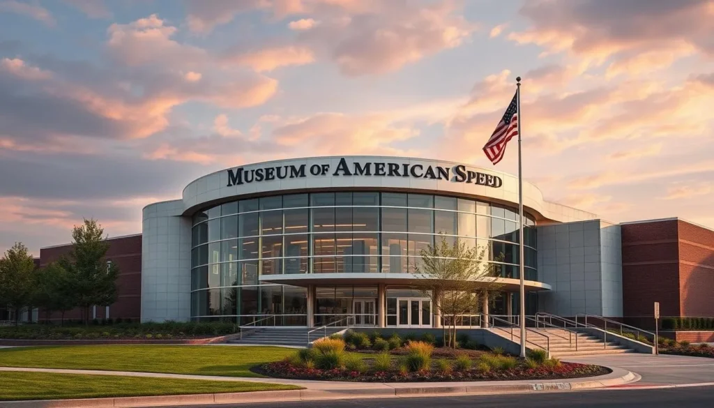 Image of the Museum of American Speed's exterior or main exhibit hall
