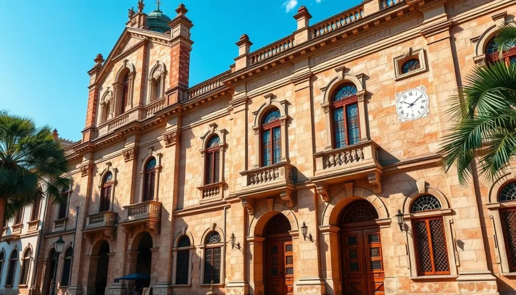 Image of the National Museum of Colonial History's facade, showcasing its colonial-era architecture