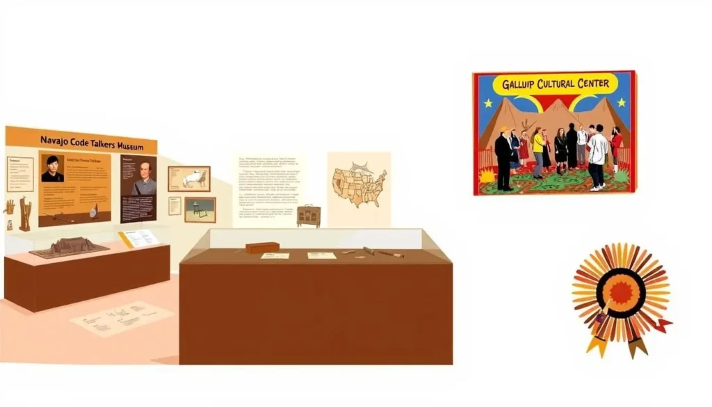 Image of the Navajo Code Talkers Museum exhibit or the Gallup Cultural Center