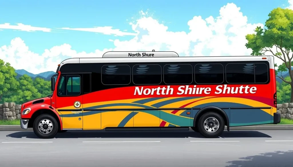 Image of the North Shore Shuttle bus