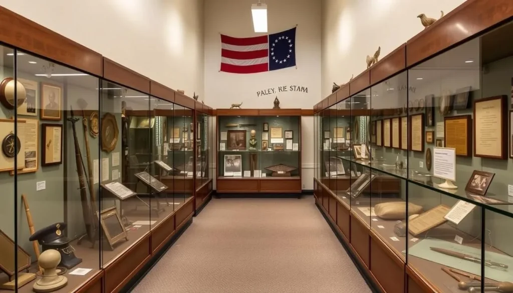 Image of the Oregon Coast Military Museum's display cases